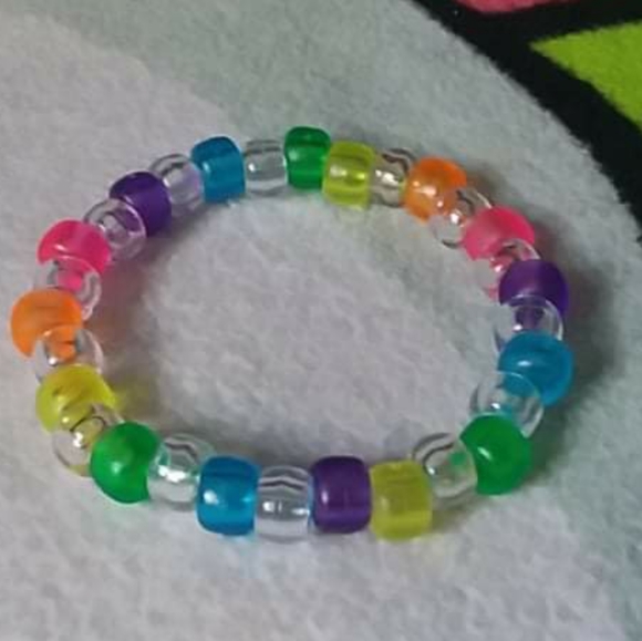 gelly rainbow kandi bracelet - Picture 3 of 3